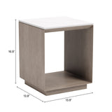 Tidecrest White Outdoor Side Table by Zuomod at Eve Furniture