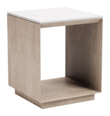 Tidecrest White Outdoor Side Table by Zuomod at Eve Furniture