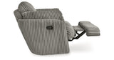Tie-Breaker Fog Swivel Glider Recliner by Ashley at Eve Furniture