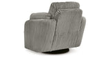 Tie-Breaker Fog Swivel Glider Recliner by Ashley at Eve Furniture
