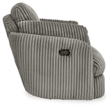 Tie-Breaker Fog Swivel Glider Recliner by Ashley at Eve Furniture