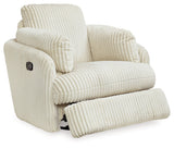 Tie-Breaker Ivory Swivel Glider Recliner