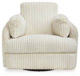 Tie-Breaker Ivory Swivel Glider Recliner