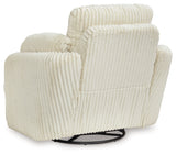 Tie-Breaker Ivory Swivel Glider Recliner