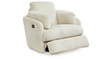 Tie-Breaker Ivory Swivel Glider Recliner by Ashley at Eve Furniture