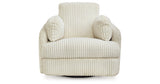 Tie-Breaker Ivory Swivel Glider Recliner by Ashley at Eve Furniture