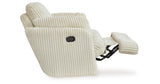 Tie-Breaker Ivory Swivel Glider Recliner by Ashley at Eve Furniture