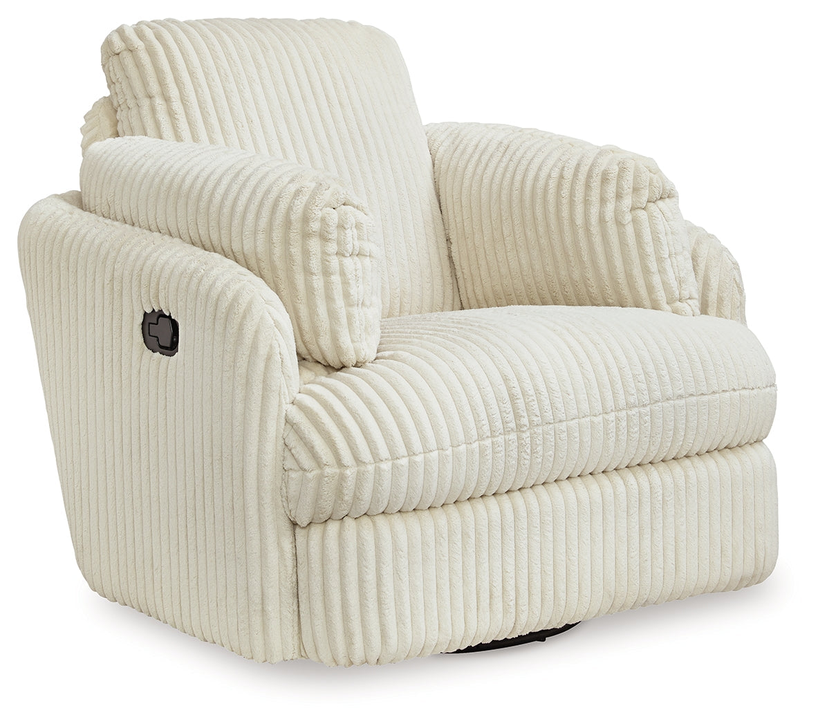 Tie-Breaker Ivory Swivel Glider Recliner by Ashley at Eve Furniture