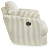 Tie-Breaker Ivory Swivel Glider Recliner by Ashley at Eve Furniture