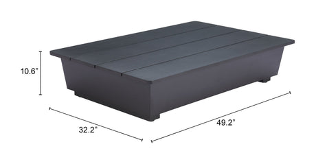Tien Black Outdoor Coffee Table by Zuomod at Eve Furniture