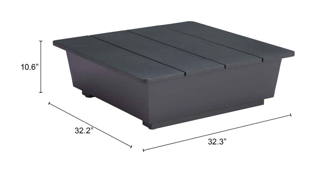 Tien Black Outdoor Side Table by Zuomod at Eve Furniture
