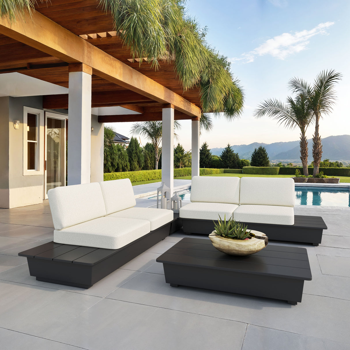 Tien Black Outdoor Side Table by Zuomod at Eve Furniture