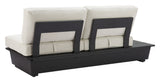 Tien LHF Beige Outdoor Loveseat by Zuomod at Eve Furniture