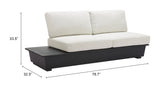 Tien LHF Beige Outdoor Loveseat by Zuomod at Eve Furniture