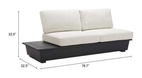 Tien LHF Beige Outdoor Loveseat by Zuomod at Eve Furniture