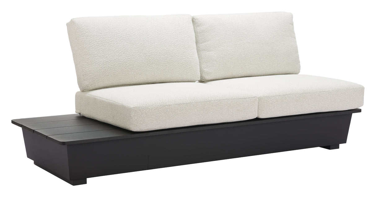 Tien LHF Beige Outdoor Loveseat by Zuomod at Eve Furniture