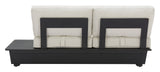 Tien RHF Beige Outdoor Loveseat by Zuomod at Eve Furniture
