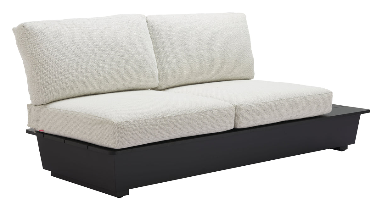 Tien RHF Beige Outdoor Loveseat by Zuomod at Eve Furniture