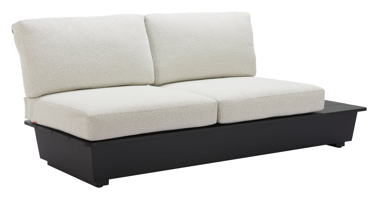 Tien RHF Beige Outdoor Loveseat by Zuomod at Eve Furniture