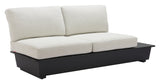 Tien RHF Beige Outdoor Loveseat by Zuomod at Eve Furniture