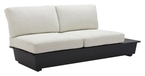 Tien RHF Beige Outdoor Loveseat by Zuomod at Eve Furniture