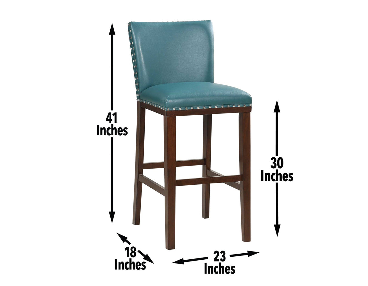 Tiffany 30″ Bar Stool, Peacock, Set of 2