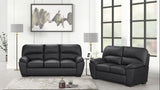 Tiffany Black Faux Leather Living Room Set by Happy Homes at Eve Furniture