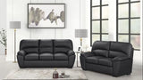 Tiffany Black Faux Leather Living Room Set by Happy Homes at Eve Furniture