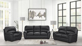 Tiffany Black Faux Leather Living Room Set by Happy Homes at Eve Furniture