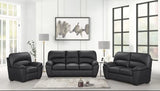 Tiffany Black Faux Leather Living Room Set by Happy Homes at Eve Furniture