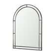 Tiffany Brushed Black Metal Double Frame Arched Mirror by Mercana at Eve Furniture