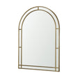 Tiffany Brushed Gold Double Frame Metal Arched Mirror by Mercana at Eve Furniture