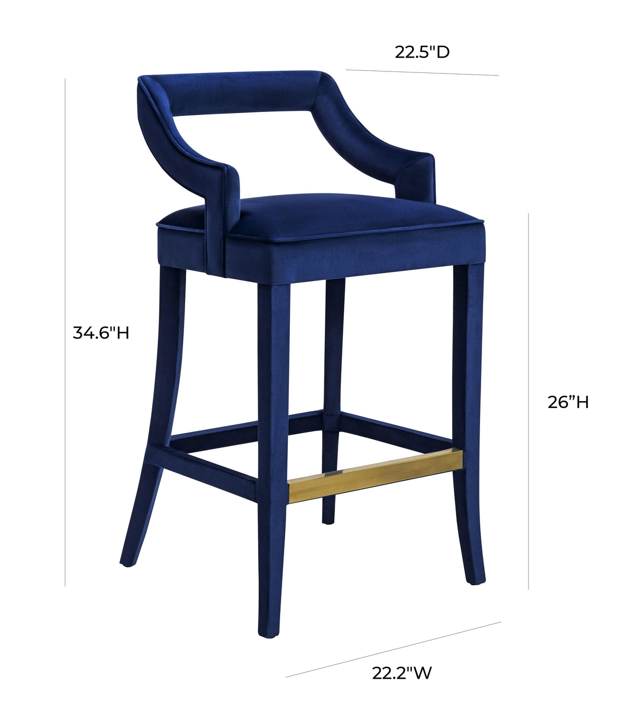 Tiffany Velvet Stool by TOV Furniture at Eve Furniture