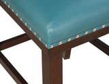 Tiffany 24″ Counter Stool, Peacock Leatherette, Set of 2 by Steve Silver at Eve Furniture