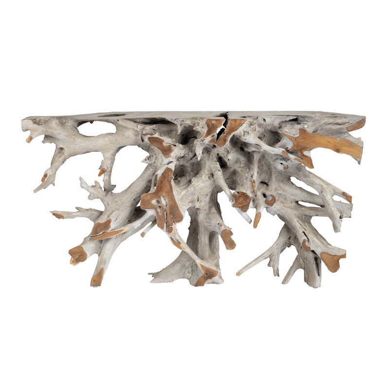 Tiga Gray/Brown Console Table by Crestview at Eve Furniture