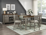 Tigard Cherry/Gray Counter Height Table by Homelegance at Eve Furniture