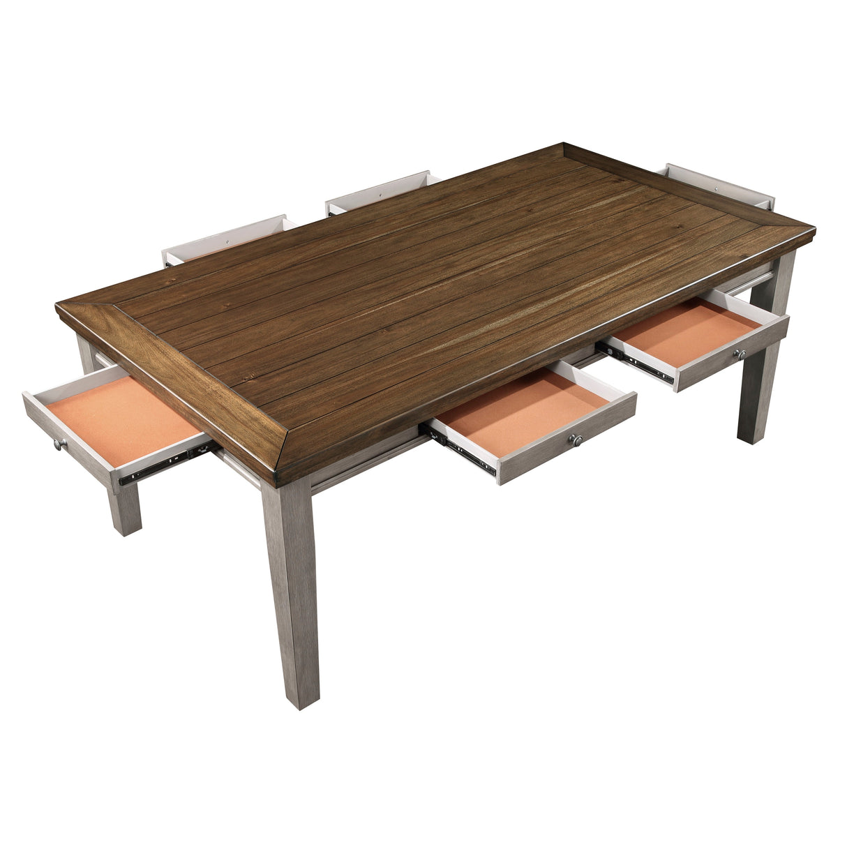 Tigard Cherry/Gray Dining Table by Homelegance at Eve Furniture
