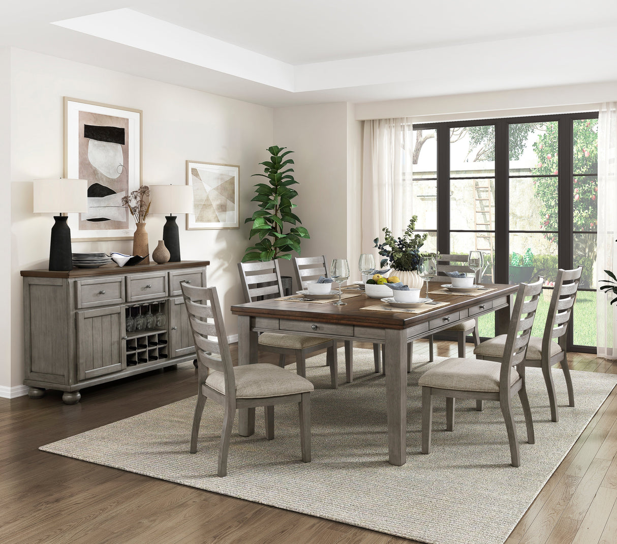 Tigard Gray Dining Server by Homelegance at Eve Furniture