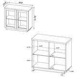 Tilbury Light Oak 2-Door Glass Front Accent Display Cabinet by Coaster at Eve Furniture