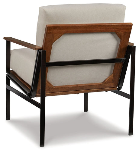 Tilden Ivory/Brown Accent Chair by Ashley at Eve Furniture