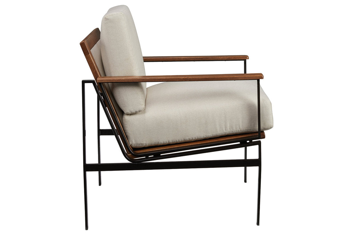 Tilden Ivory/Brown Accent Chair by ASHLEY FURNITURE at Eve Furniture