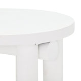 Tildy White Concrete Indoor / Outdoor Round Coffee Table by TOV Furniture at Eve Furniture