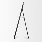 Tillie Oblong Matte Black Metal Standing Floor Mirror by Mercana at Eve Furniture