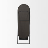 Tillie Oblong Matte Black Metal Standing Floor Mirror by Mercana at Eve Furniture