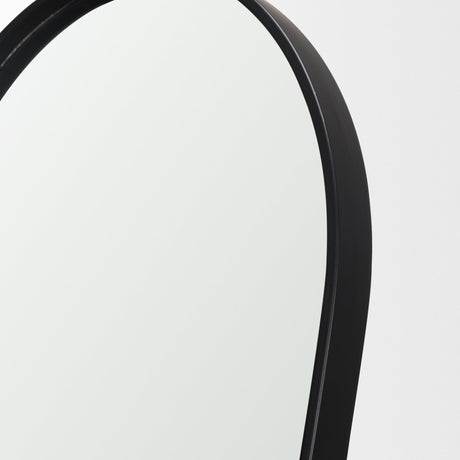 Tillie Oblong Matte Black Metal Standing Floor Mirror by Mercana at Eve Furniture