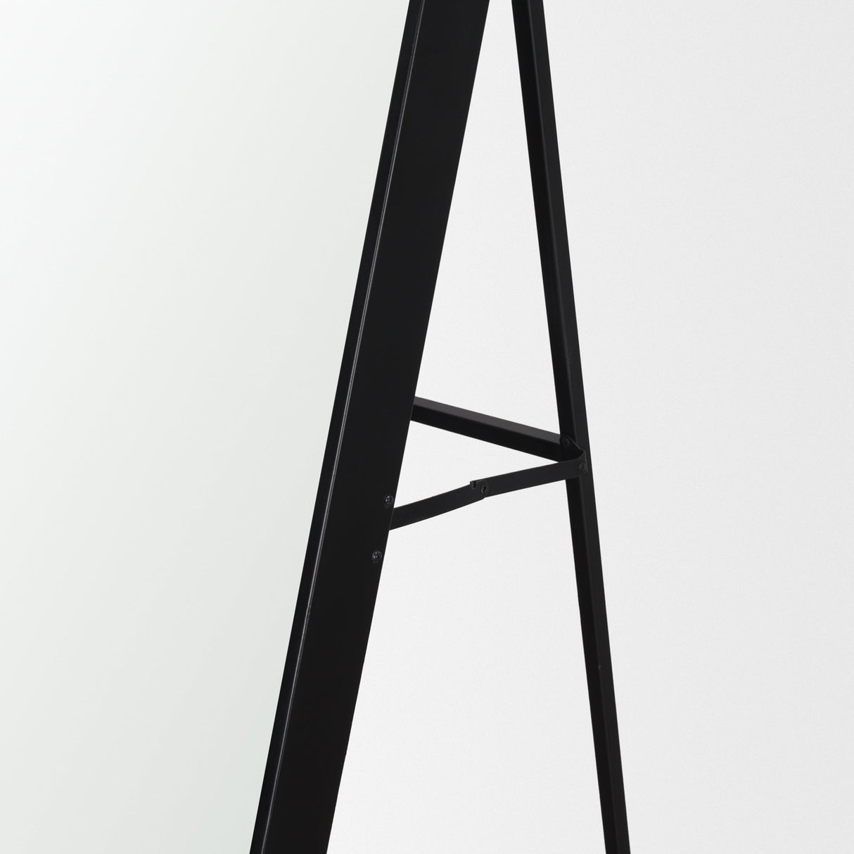 Tillie Oblong Matte Black Metal Standing Floor Mirror by Mercana at Eve Furniture