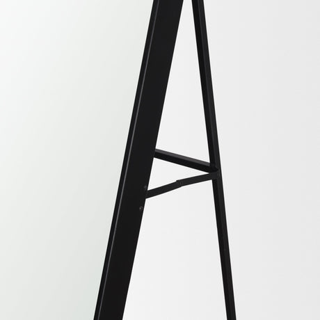Tillie Oblong Matte Black Metal Standing Floor Mirror by Mercana at Eve Furniture