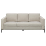 Tilly 2-piece Upholstered Track Arms Sofa Set Oatmeal