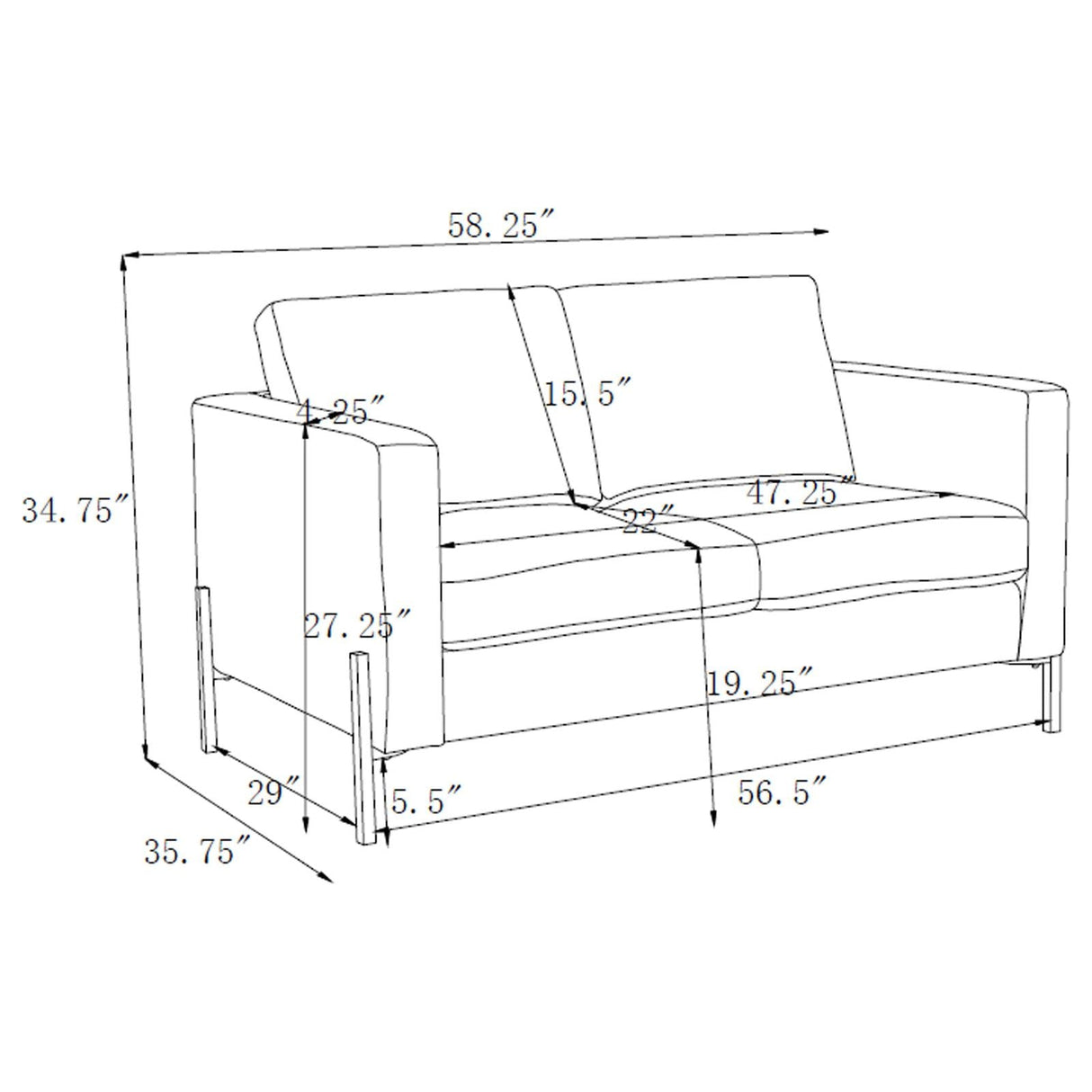 Tilly 3-piece Upholstered Track Arms Sofa Set Oatmeal