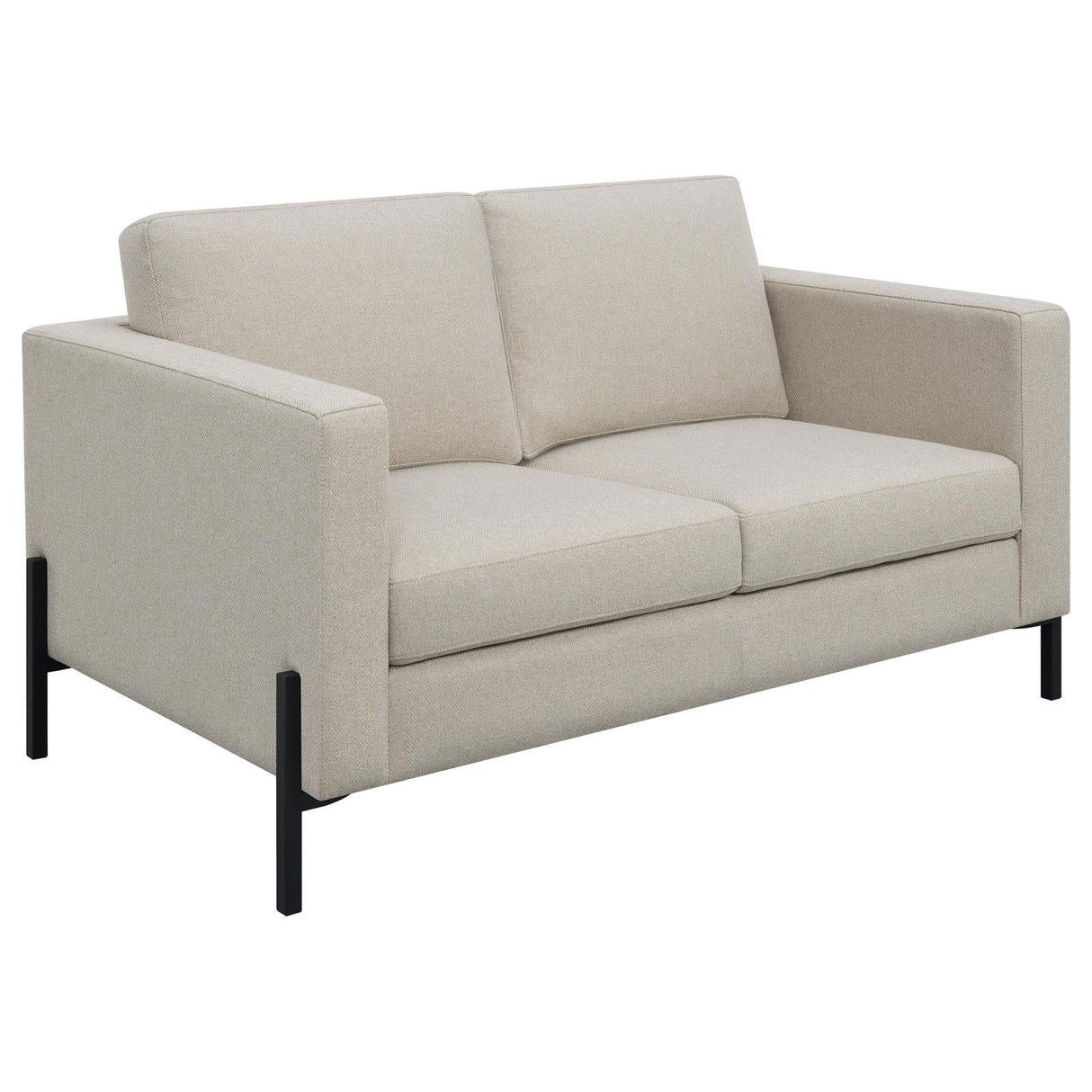 Tilly 3-piece Upholstered Track Arms Sofa Set Oatmeal